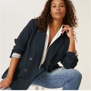 Anthropologie  Blazer Maeve Double-Breasted Jacket Black Size 10